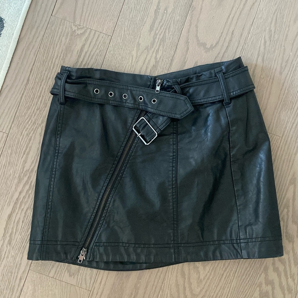 Free People Faux Leather Skirt